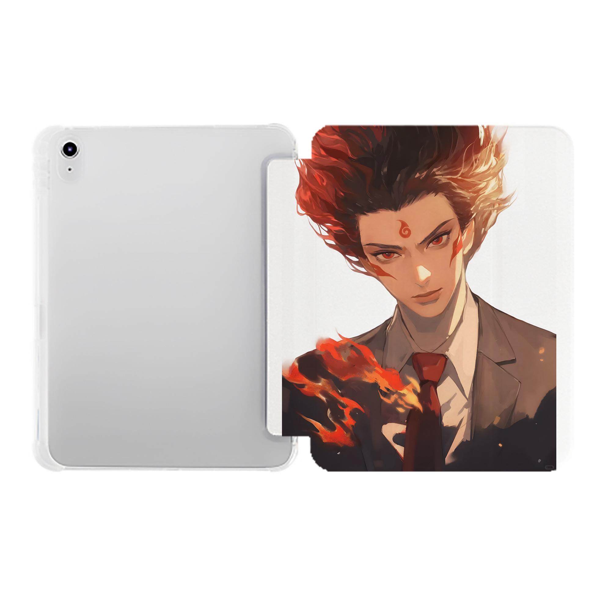 （画像用） Ne Zha 2 ナタ 魔童の大暴れ IPad ケース ペン収納付き 三つ折りスタンド PUレザー×シリコン 対応機種9.5/10.5/10.9インチ